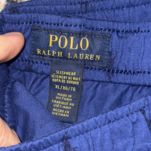 POLO Ralph Lauren Logo Sleepwear Drawstring Bottoms/Pajamas/PJs/Pants Blue XL - Picture 9 of 11